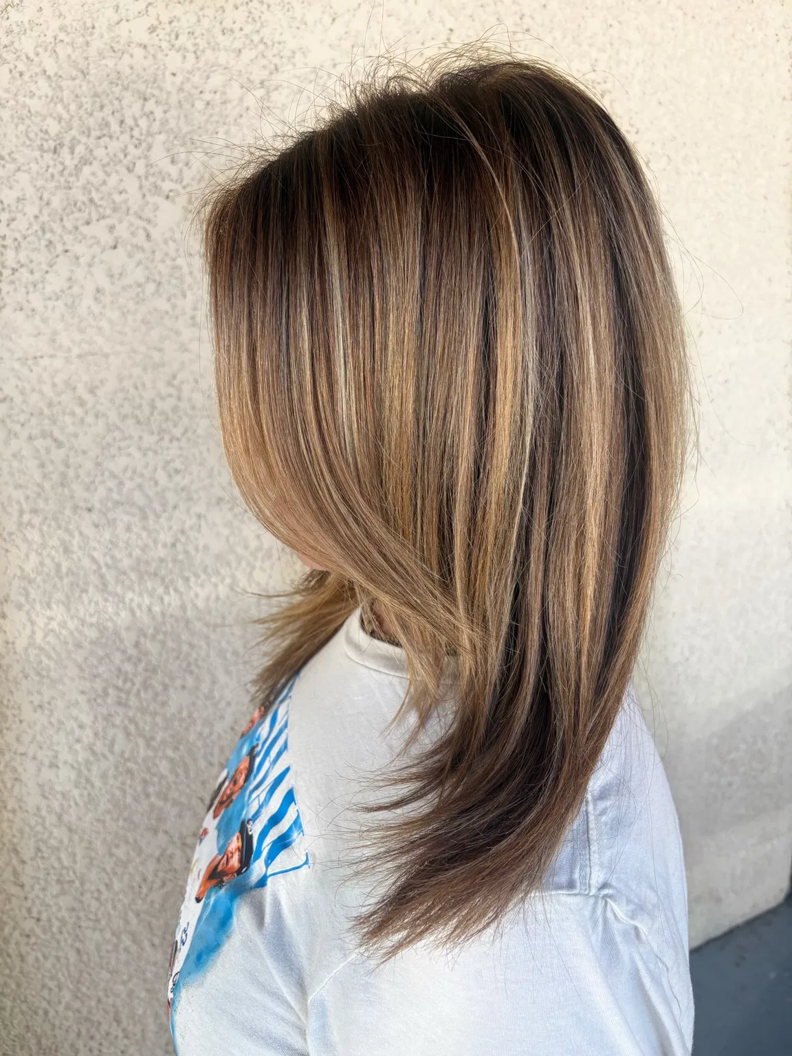 Layered brunette
