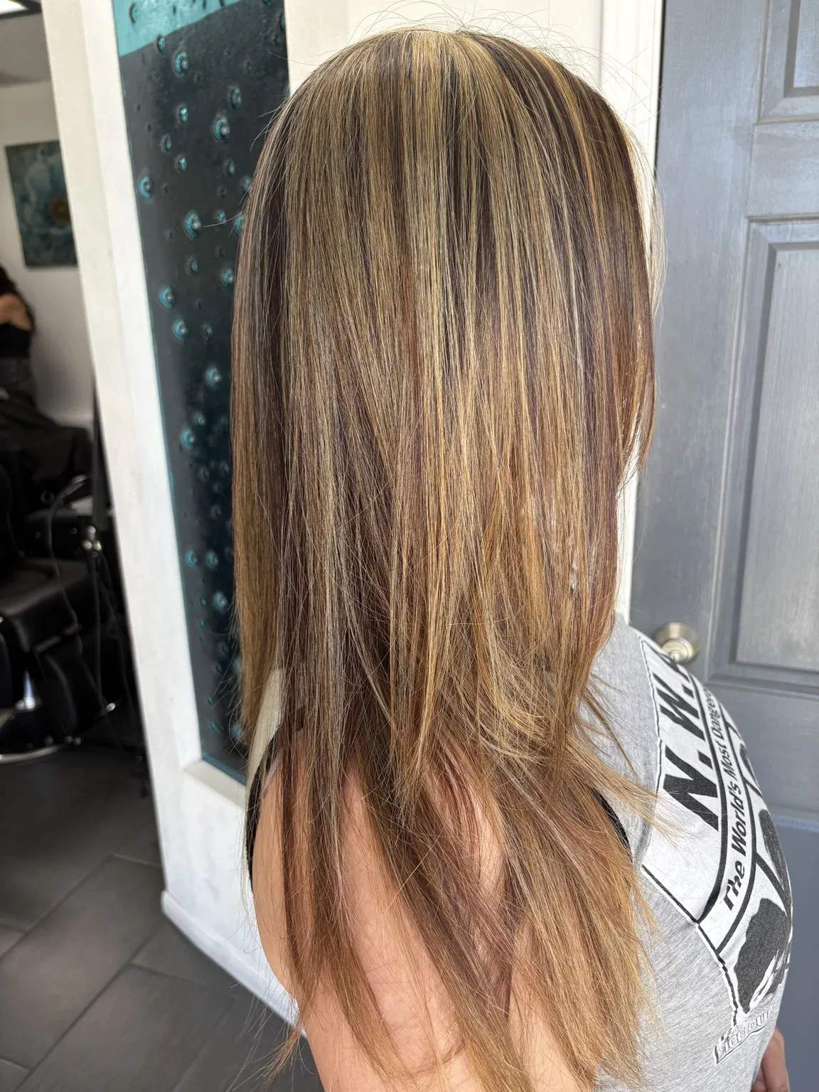 Golden brunette ribbons